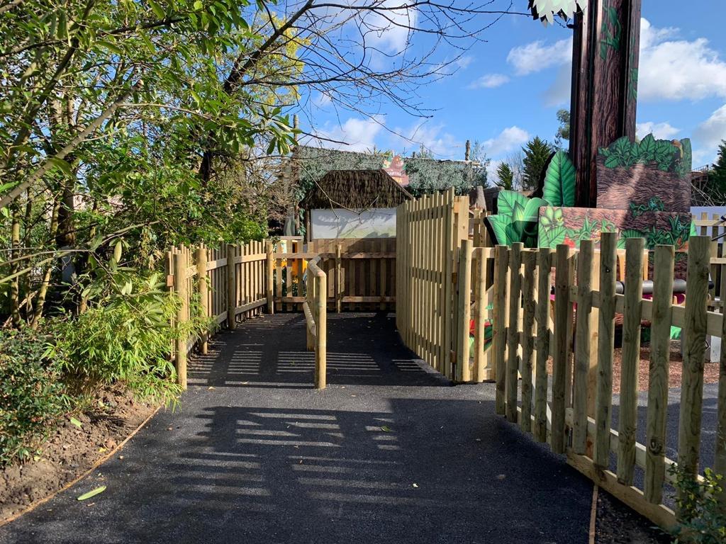 Completed timber perimeter fencing